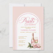 Classic pearls and prosecco bridal shower layout kaart (Voorkant)