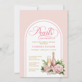 Classic pearls and prosecco bridal shower layout kaart (Voorkant)