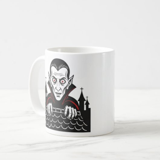 Classic Peeking Vampire Mug  Koffiemok (Voorkant links)