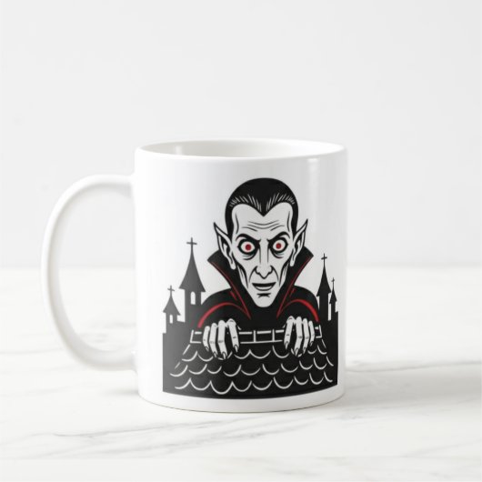 Classic Peeking Vampire Mug Koffiemok (Links)