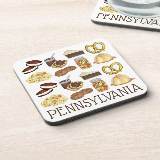 Classic Pennsylvania PA Dutch Amish Food Dishes Bier Onderzetter (Linkerzijde)