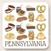 Classic Pennsylvania PA Dutch Amish Food Dishes Bier Onderzetter (Voorkant)