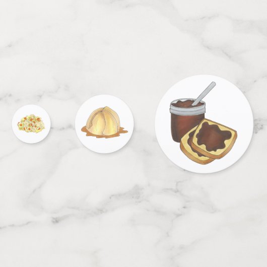 Classic Pennsylvania PA Dutch Amish Food Dishes Confetti (Voorkanten)