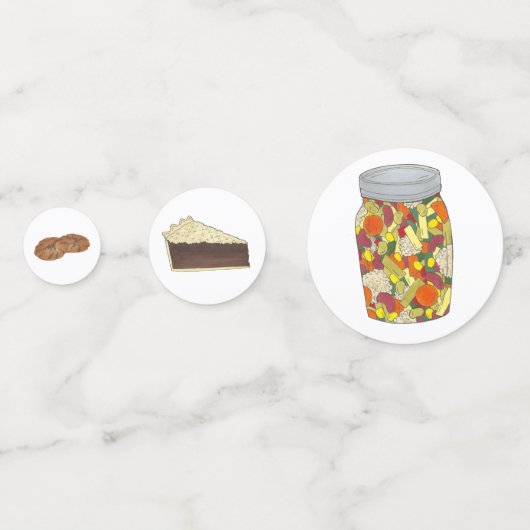 Classic Pennsylvania PA Dutch Amish Food Dishes Confetti (Achterkanten)