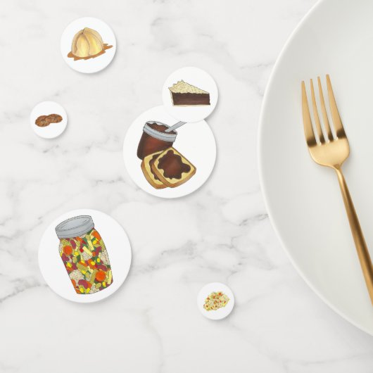 Classic Pennsylvania PA Dutch Amish Food Dishes Confetti (Groep)