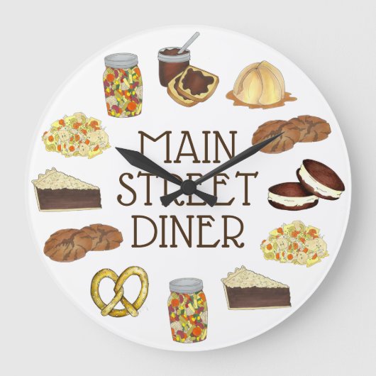 Classic Pennsylvania PA Dutch Amish Food Dishes Grote Klok (Voorkant)