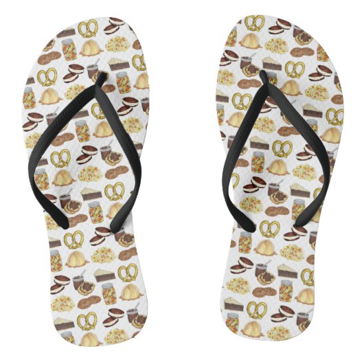 Classic Pennsylvania PA Dutch Amish Food Dishes Teenslippers (Voetbed)