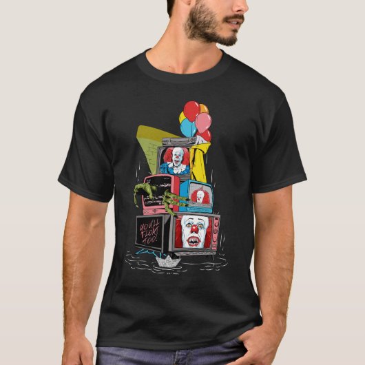 Classic Pennywise TV Stack - You'll Float Too T-shirt (Voorkant)