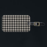 Classic Pepita Houndstooth Pattern Black Grey Bagagelabel<br><div class="desc">Evergreen elegant en klassiek weefselpatroon,  met een patroon van peita/houndstooth in zwarte en grijze combinatie.</div>