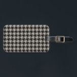 Classic Pepita Houndstooth Pattern Black Grey Bagagelabel<br><div class="desc">Evergreen elegant en klassiek weefselpatroon,  met een patroon van peita/houndstooth in zwarte en grijze combinatie.</div>