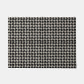 Classic Pepita Houndstooth Pattern Black Grey Deurmat (Voorkant)