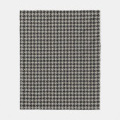 Classic Pepita Houndstooth Pattern Black Grey Fleece Deken (Voorkant)