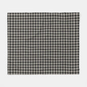 Classic Pepita Houndstooth Pattern Black Grey Fleece Deken (Voorkant (Horizontaal))