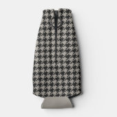 Classic Pepita Houndstooth Pattern Black Grey Flesjeskoeler (Achterkant)