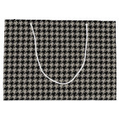 Classic Pepita Houndstooth Pattern Black Grey Groot Cadeauzakje (Achterkant)