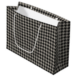 Classic Pepita Houndstooth Pattern Black Grey Groot Cadeauzakje