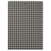Classic Pepita Houndstooth Pattern Black Grey Klembord (Achterkant)