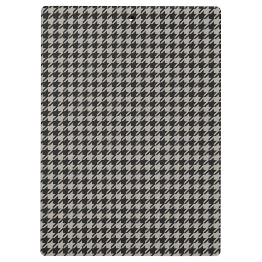 Classic Pepita Houndstooth Pattern Black Grey Klembord (Achterkant)