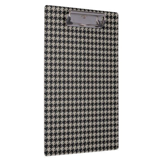 Classic Pepita Houndstooth Pattern Black Grey Klembord (Rechts)