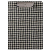 Classic Pepita Houndstooth Pattern Black Grey Klembord (Voorkant)
