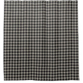 Classic Pepita Houndstooth Pattern Black Grey Mann Douchegordijn (Voorkant)