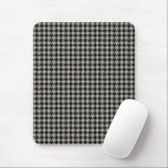 Classic Pepita Houndstooth Pattern Black Grey Muismat<br><div class="desc">Evergreen elegant en klassiek weefselpatroon,  met een patroon van peita/houndstooth in zwarte en grijze combinatie.</div>