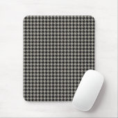 Classic Pepita Houndstooth Pattern Black Grey Muismat (Met muis)