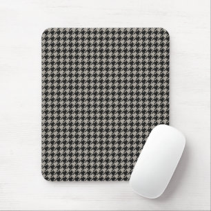 Classic Pepita Houndstooth Pattern Black Grey Muismat