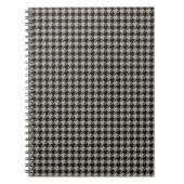Classic Pepita Houndstooth Pattern Black Grey Notitieboek (Voorkant)