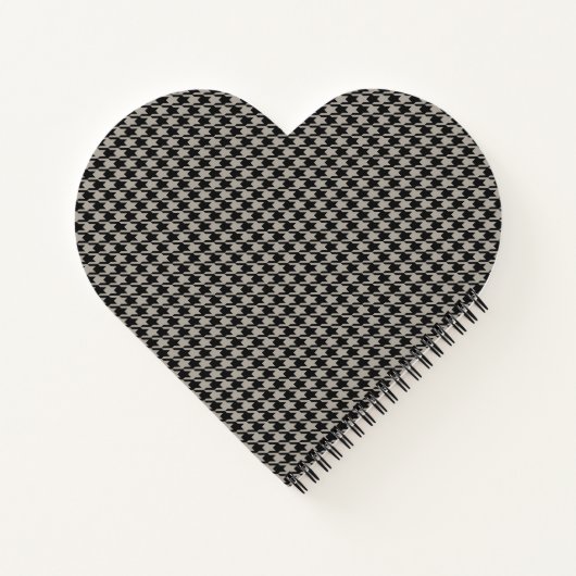 Classic Pepita Houndstooth Pattern Black Grey Notitieboek (Achterkant)
