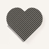 Classic Pepita Houndstooth Pattern Black Grey Notitieboek (Voorkant)