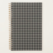 Classic Pepita Houndstooth Pattern Black Grey Planner (Voorkant)