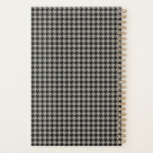 Classic Pepita Houndstooth Pattern Black Grey Planner (Achterkant)