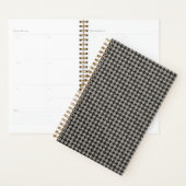 Classic Pepita Houndstooth Pattern Black Grey Planner (Display)