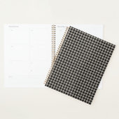 Classic Pepita Houndstooth Pattern Black Grey Planner (Display)