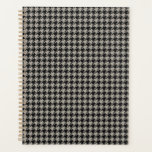 Classic Pepita Houndstooth Pattern Black Grey Planner<br><div class="desc">Evergreen elegant en klassiek weefselpatroon, met een patroon van peita/houndstooth in zwarte en grijze combinatie.</div>
