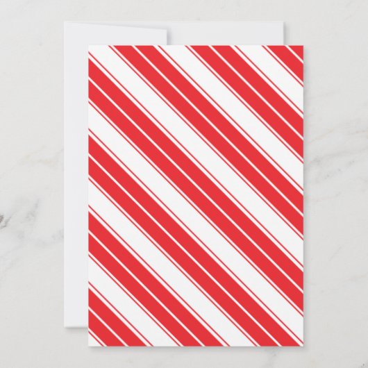 Classic Peppermint Stripe Santa Baby shower Kaart (Achterkant)