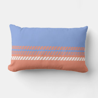 Classic Periwinkle and Coral with Stripes  Kussen