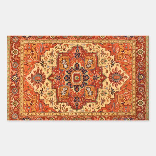 CLASSIC PERSIAN RUG RECHTHOEKIGE STICKER (Voorkant)