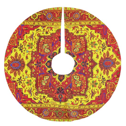 CLASSIC PERSIAN RUG - Rood en geel Kerstboom Rok (Voorkant)