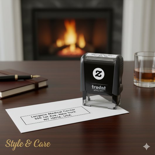 Classic Personalized Address Stamp for Envelopes Zelfinktende Stempel