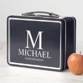 Classic Personalized Groomsman Metal Gift Box (In situ)