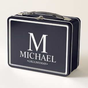 Classic Personalized Groomsman Metal Gift Box