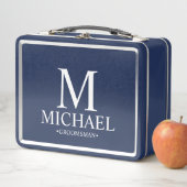 Classic Personalized Groomsman Metal Gift Box (In situ)
