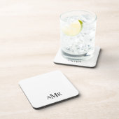 Classic Personalized Monogram Bier Onderzetter (Rechterzijde)