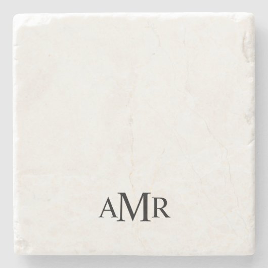 Classic Personalized Monogram Stenen Onderzetter (Voorkant)