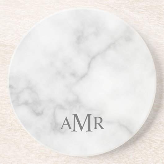 Classic Personalized Monogram Zandsteen Onderzetter (Voorkant)