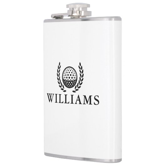 Classic Personalized Name Monogram Golf Ball Heupfles (Links)