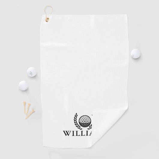 Classic Personalized Name Monogram Golfhanddoek (Insitu)