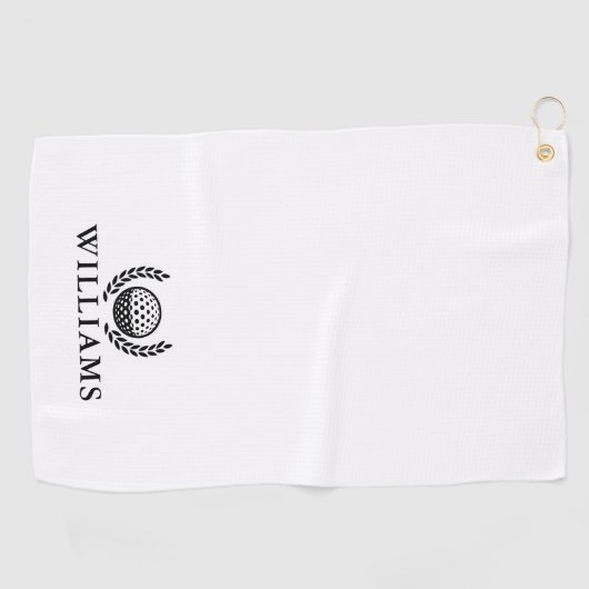 Classic Personalized Name Monogram Golfhanddoek (Horizontaal)